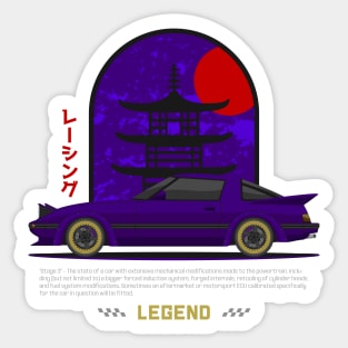 Midnight Racer Purple RX 7 FB JDM Sticker